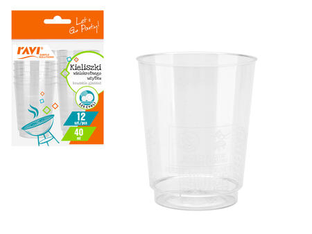 Atkārtoti lietojamas glāzes, 40 ml, 12 gab., 13 x 3.5 x 18, 70291, Simple Solution (70291)