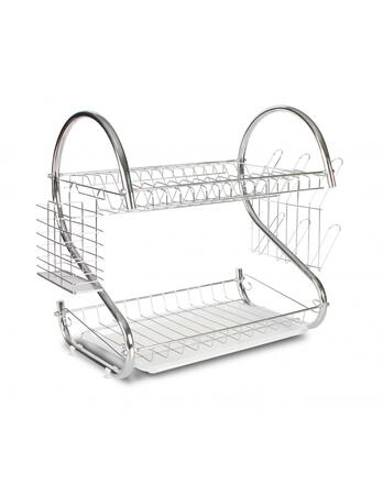 Trauku žāvētājs Rosberg R53000H, hromēts, 2 līmeņi, 40x25x39cm (555R53000H)