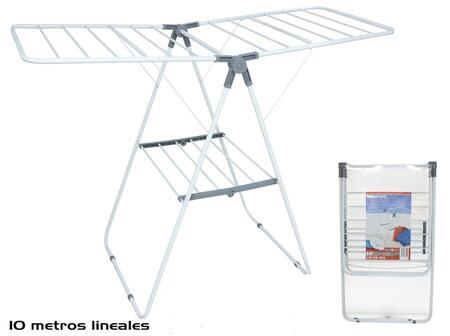 Metāla veļas žāvētājs 131 x 58 x 93,5 cm, balts/pelēks Gerimport (8445393371559)