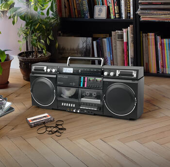 Портативный Bluetooth-радиоприемник с CD-кассетным магнитофоном, 80 Вт, M 380 GB, MUSE (M 380 GB)