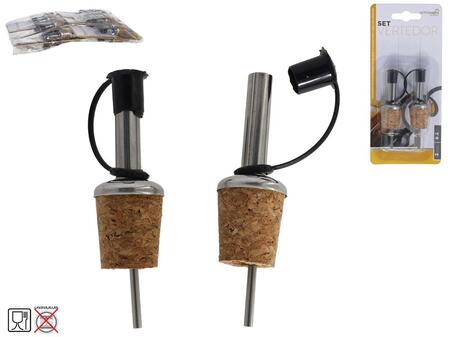 Pudeļu korķi X2, 2.00 x 2.00 x 9.00, KITCHEN&GO (8430540429764)