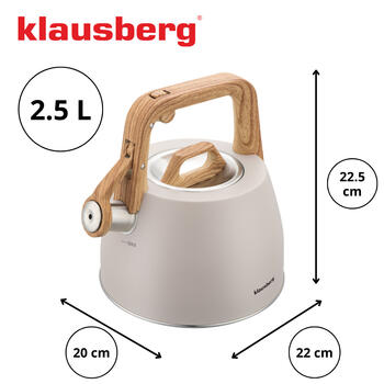 Традиционный чайник 2,5 л, цвета меренги, Klausberg, KB 7917 (KB 7917)
