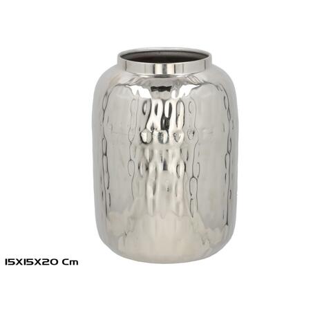 Декоративная ваза из никеля, 15х15х20 см, DECORLIFE (8445393432014)