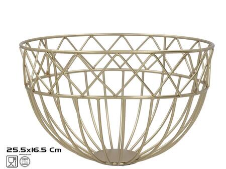 Фруктовница, золотая, 25.50 x 25.50 x 16.50, KITCHEN&GO (8445393598215)