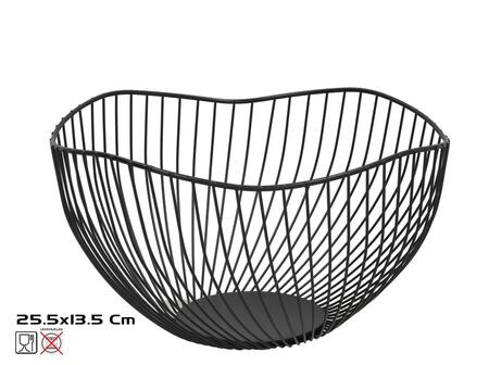 Metāla augļu trauks 25,5 x 13,5 cm, KITCHEN&GO (8445393557274)