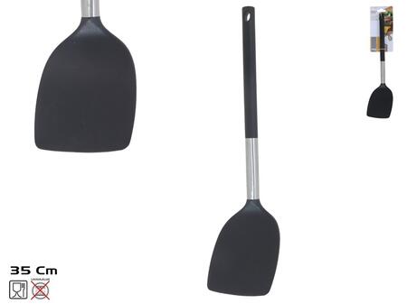 Plakana virtuves lāpstiņa, melns tērauds Togo, 35 x 8 x 7 cm, KITCHEN&GO (8445393199566)