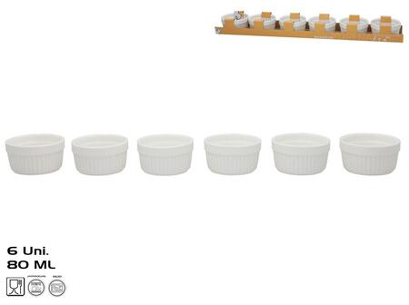Формы для выпечки x6 80 мл 7x7x4 см белые, KITCHEN&GO (8445393578422)