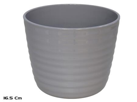 Цветочный горшок Gino серый 16,5x12,7x12,5 см, GARDEN ENJOY (8445393401362)