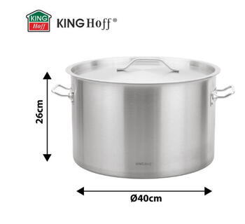Ēdināšanas katls, nerūsējošā tērauda, Ø40 cm, 32L, KH 2026, Kinghoff (KH 2026)