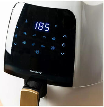 Karstā gaisa friteris, balts ar zeltītu rokturi, 7.7L air fryer, 1800W, KB 7709 Klausberg* (KB 7709)