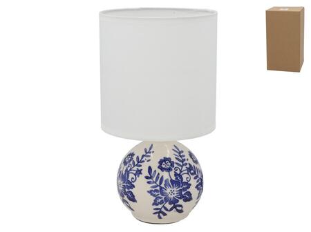 Керамическая настольная лампа Juana, 14.00 × 14.00 × 25.00 см, DECORLIFE (8445393651460)