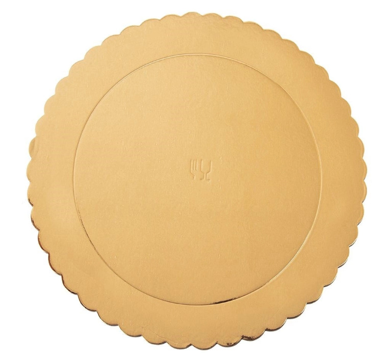 Kūkas pamatne, zelta krāsā, apaļa, 30 cm, 871410, ORION (871410)