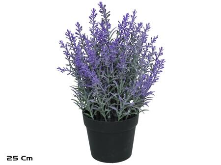 Mākslīgie ziedi, lavanda podā 25 cm, 15x15x25 cm, LITO (8445393391106)