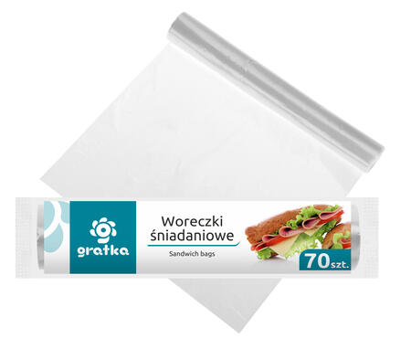 Пакеты для завтрака GRATKA, 70 шт., 4 x 3 x 21, 10228, Gratka (10228)