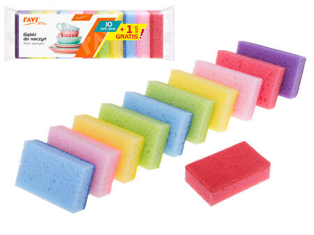 Кухонные губки 10+1 шт., 27,5 × 5,5 × 9 см, 00515, SIMPLE SOLUTION (00515)