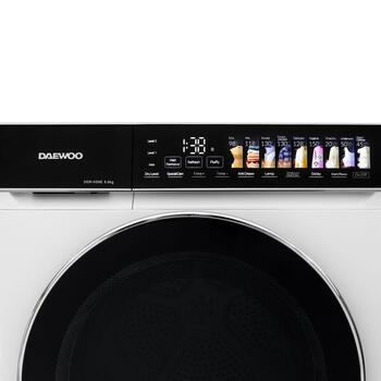 Сушильная машина Daewoo DDR HS9E, 9 кг, тепловой насос, сенсорные кнопки, черная панель управления с (DDR HS9E)