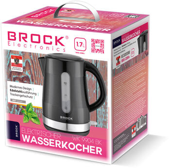 Электрический чайник BROCK WK 9904 BK 1.7л, 1850-2200Вт (WK 9904 BK)