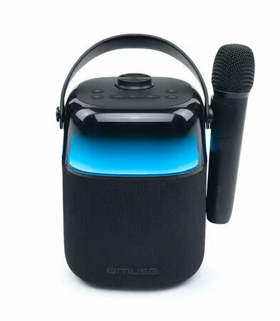 Lādējams Bluetooth karaoke skaņu sistēma ar bezvadu mikrafonu un gaismas mūziku 30 W, MUSE, M 520 KA (M 520 KA)