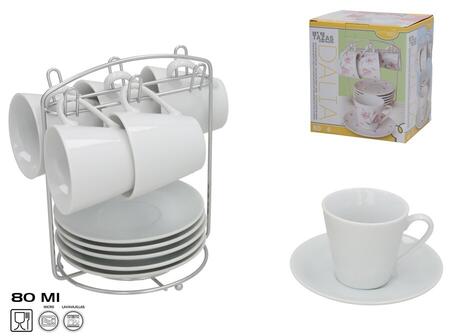 Набор из 6 чашек с блюдцами, 15,5 x 15,5 x 12 см, KITCHEN&GO (8445393535203)