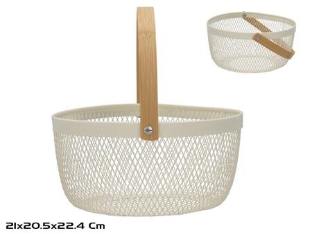 Grozs ar bambusa rokturi, 21.00 × 20.50 × 22.40 cm (8445393658087)