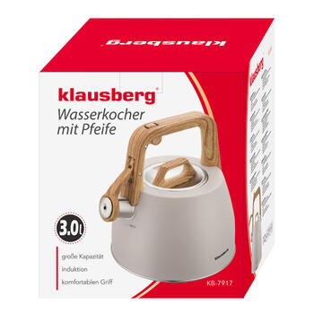 Традиционный чайник 2,5 л, цвета меренги, Klausberg, KB 7917 (KB 7917)