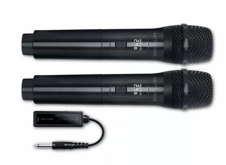 Divi bezvadu mikrofoni (2 gab. komplektā) ar RF 2,4 GHz pārraidi, MUSE, MC 50 W (MC 50 WI)