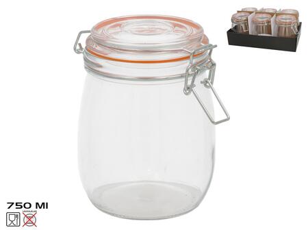 Hermētiska burka 750 ml, 14,3 x 11,5 x 14 cm, KITCHEN&GO (8445393424392)