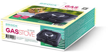 Газовая плита одноконфорочная, черная BROCK GS 2001 BK (GS 2001 BK)