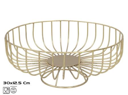 Фруктовница, золотая, 30.00 x 30.00 x 12.50, KITCHEN&GO (8445393598185)