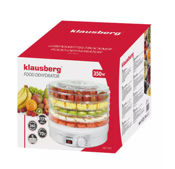 Pārtikas žāvētājs, 5 paplātes 350W KB 7567, Klausberg (KB 7567)
