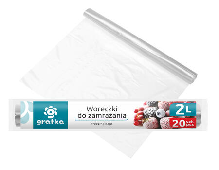 Пакеты для заморозки GRATKA, 2 л, 20 шт., 3 x 3 x 21, 10229, Gratka (10229)