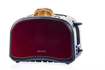 Большой тостер BROCK BT 1002 RD, 800 Вт, красный (BT 1002 RD)