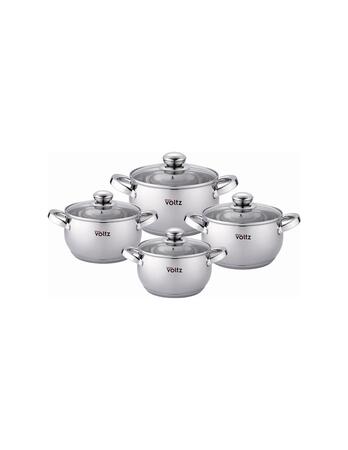 Katlu komplekts Voltz OV51210G8B, 18/20/22/24cm 2.7/3.7/5.1/6.5L Nerūsējošais tērauds (5V51210G8B)