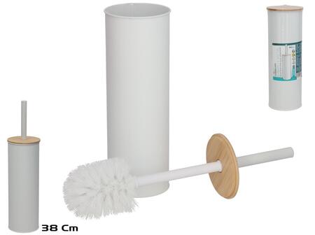 Держатель для щетки из металла и бамбука, 9.50 x 9.50 x 38.00, BATH&GO (8445393384894)