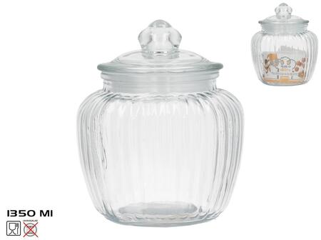 Стеклянная банка Greta, 1350 мл, 14.00 x 14.00 x 17.00, KITCHEN&GO (8445393593999)