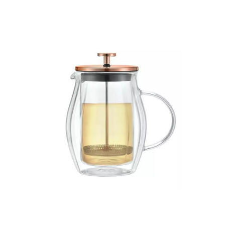 Kafijas/tējas virzuļveida pagatavotājs, stikla, vara krāsā, 0.60 L, Klausberg, KB 7722 (KB 7722)