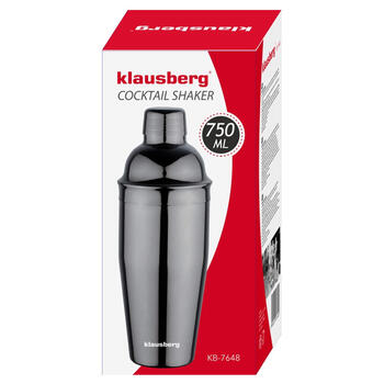 Klausberg grafīta krāsas kokteiļu šeikeris, nerūsējošais tērauds, 750 ml, KB 7648 (KB 7648)