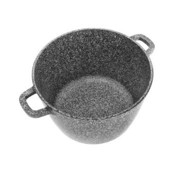 Katls ar vāku, alumīnijs, pelēks marmors, Ø24cm x 16.5cm, 6.2L, KB 7525, Klausberg (KB 7525)