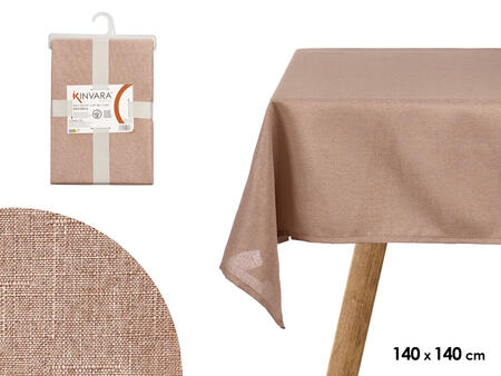 Полиэстеровая скатерть 140×140 см, светло-розовый, 95072, Kinvara (95072)