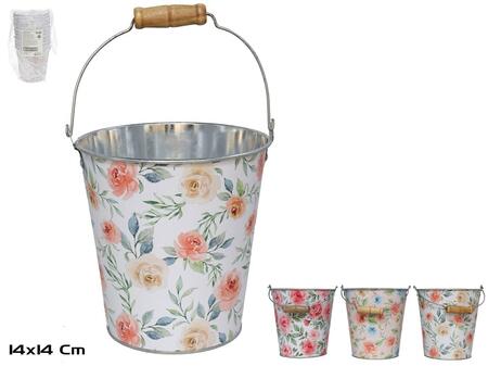 Оцинкованное ведро с ручкой 14x14 см, GARDEN ENJOY (8445393415031)