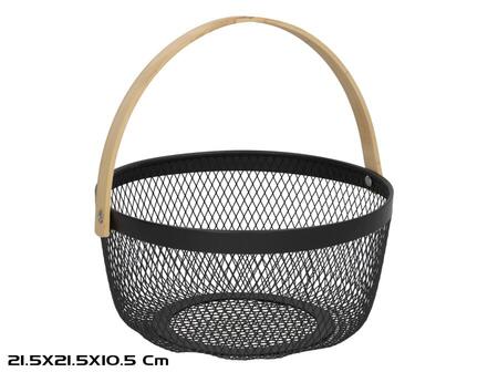 Melns grozs ar rokturi, 21.50 × 21.50 × 10.50 cm (8445393431581)