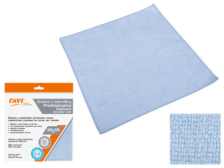 Profesionāla mikrošķiedras lupatiņa, zila, 20 x 1 x 23, 10477, Simple Solution (10477)