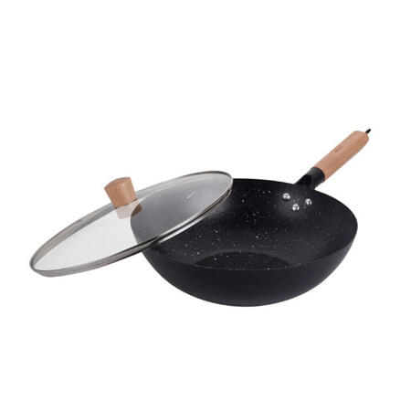 Woka panna ar vāku, melns marmors, Ø30 cm × augstums apm. 9 cm, KH 1984, Kinghoff (KH 1984)
