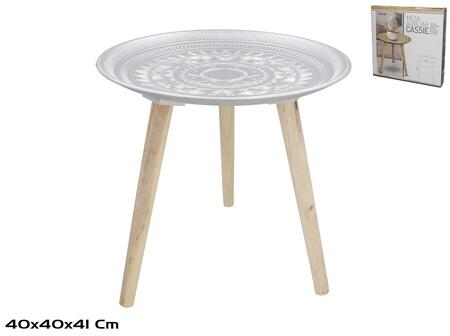 Деревянный стол 40 x 41 см, серебристый, DECORLIFE (8445393546285)