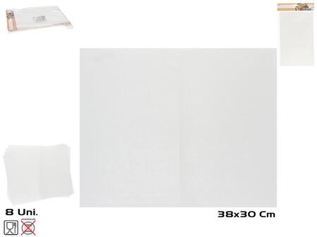 Бумага для выпечки x8 38x30,5 см, 0,1x38x30,5 см, KITCHEN&GO (8445393406800)