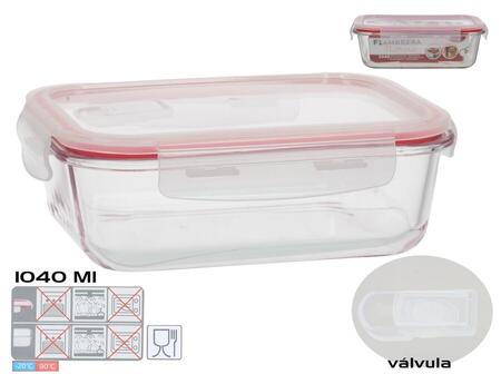 Taisnstūra pusdienu kārba 1040 ml, 6,5 x 20,5 x 15,5 cm, KITCHEN&GO (8445393578682)