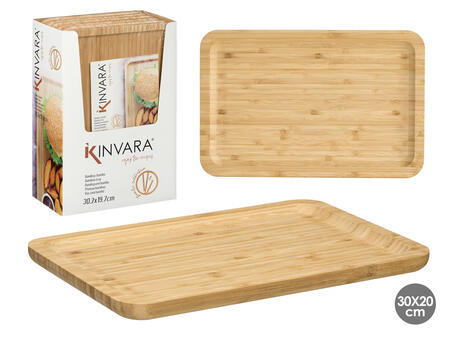 Прямоугольная бамбуковая разделочная доска, 1.7×30×20 см, 11638, Kinvara (11638)