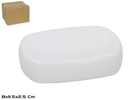 Керамическая мыльница, белая, 8.50 x 12.00 x 3.00, BATH&GO (8445393572352)