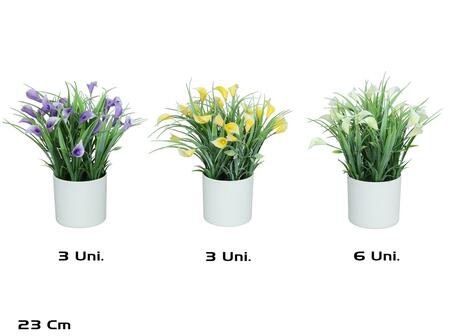 Mākslīgā Calitas zāle podā 23 cm, 15x15x23 cm, LITO (8445393392752)