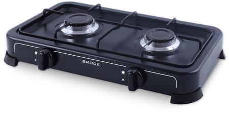 Газовая плита с двумя конфорками, черная BROCK GS 2002 BK (GS 2002 BK)